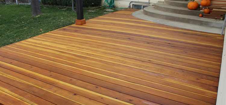 Smooth Redwood Decking in Gardena, CA